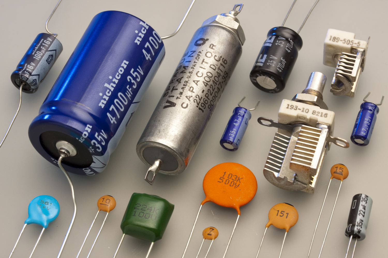 Assortment of capacitors